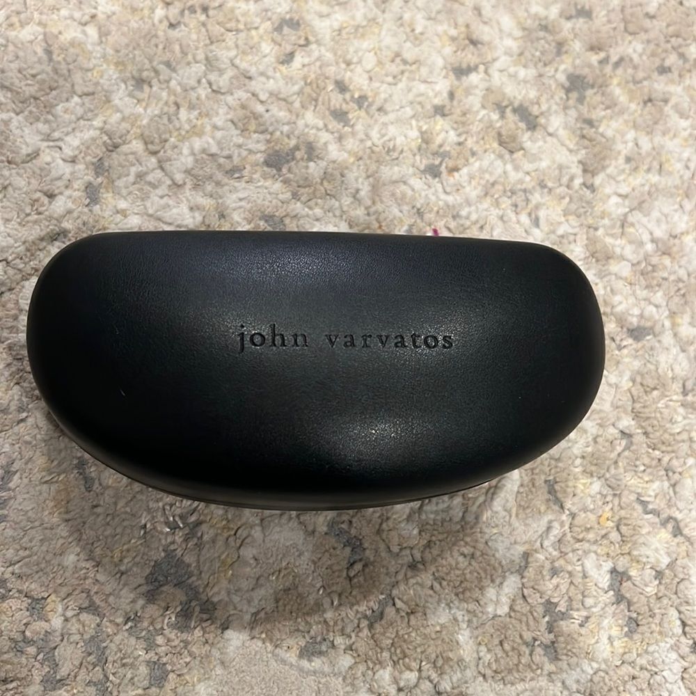 John Varvatos Sunglasses Case Hardcase Glasses Clamshell Black Large Smooth